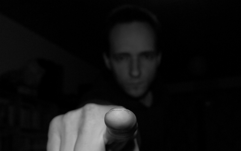 typical finger pointing behaviour of a gaslighter