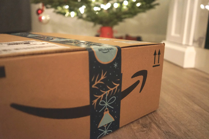 Amazon brand identity on the box
