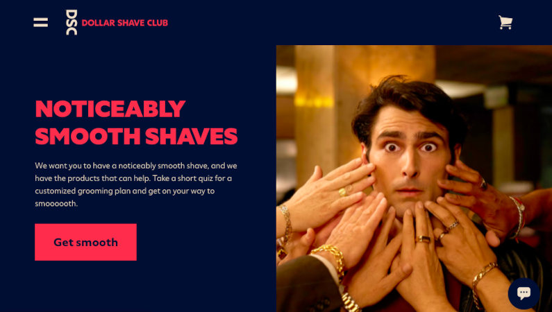 Dollar Shave Club website screenshot